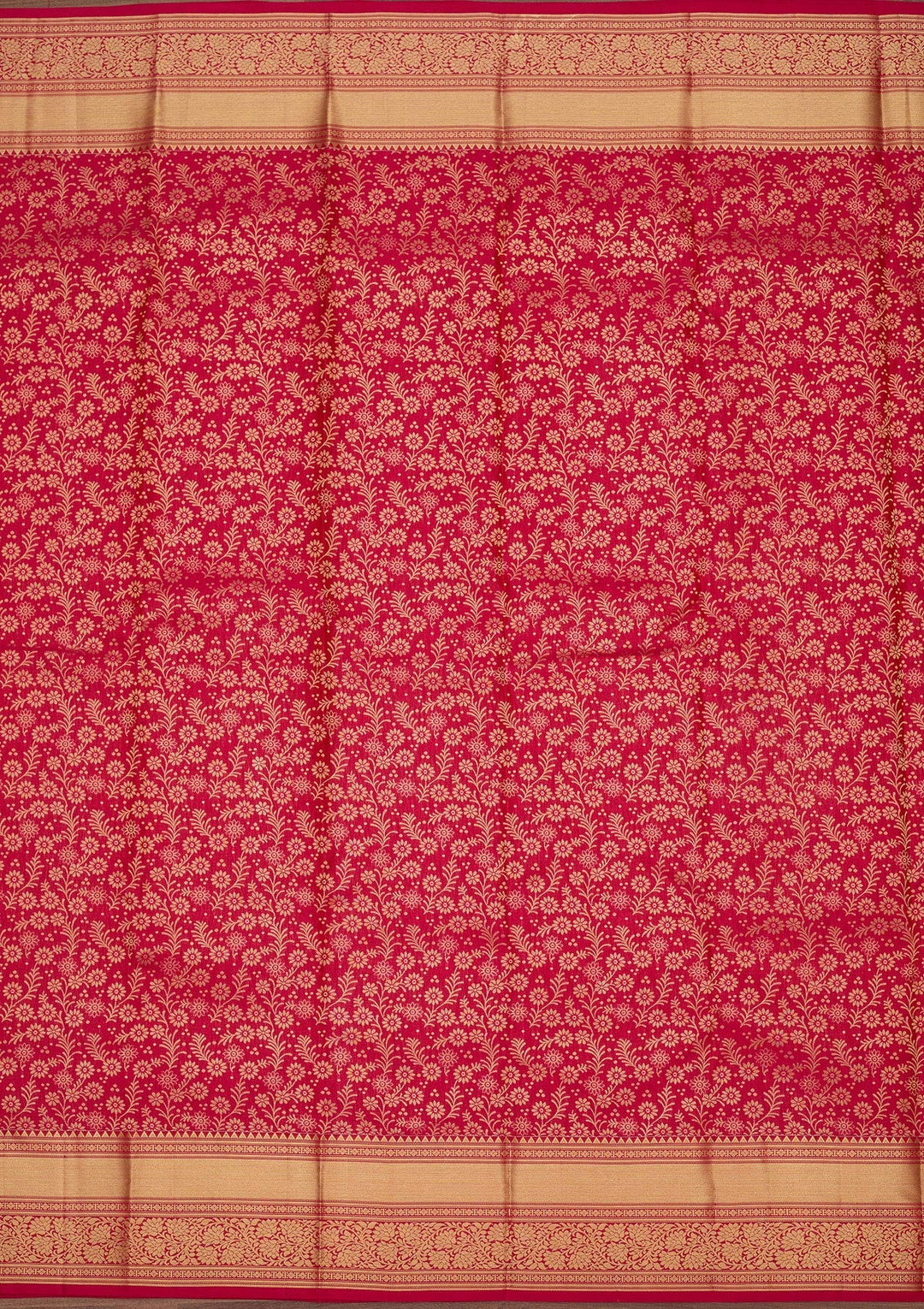 Rani Pink Zariwork Pure Silk Saree