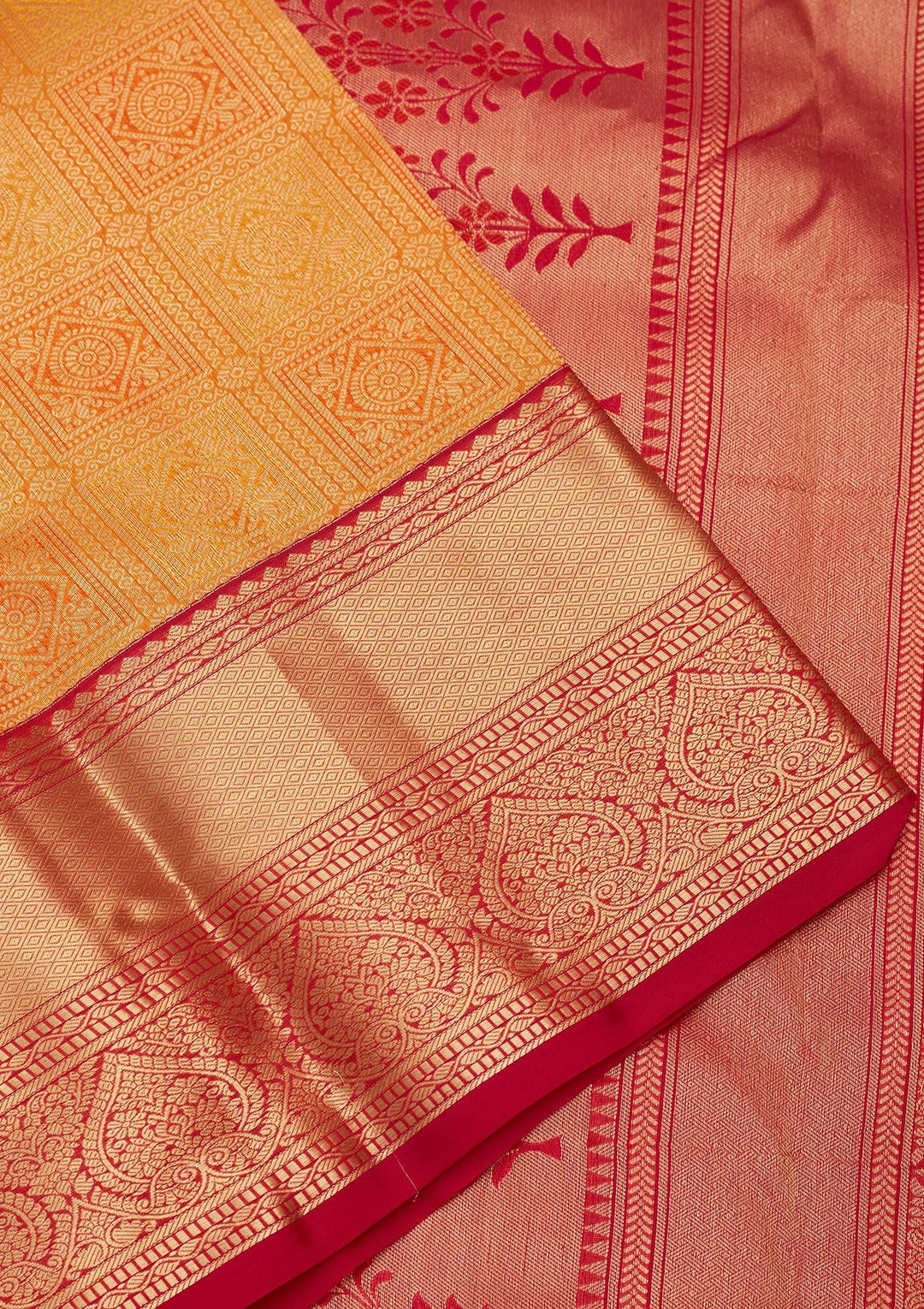 Mustard Zariwork Pure Silk Saree-koskii
