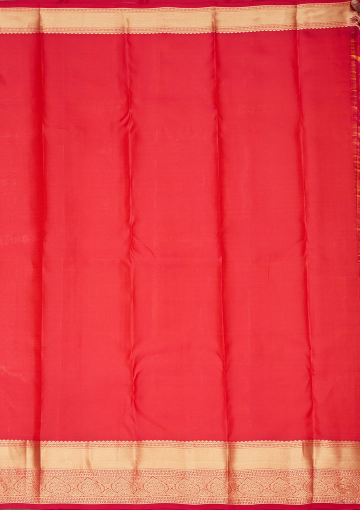 Mustard Zariwork Pure Silk Saree-koskii