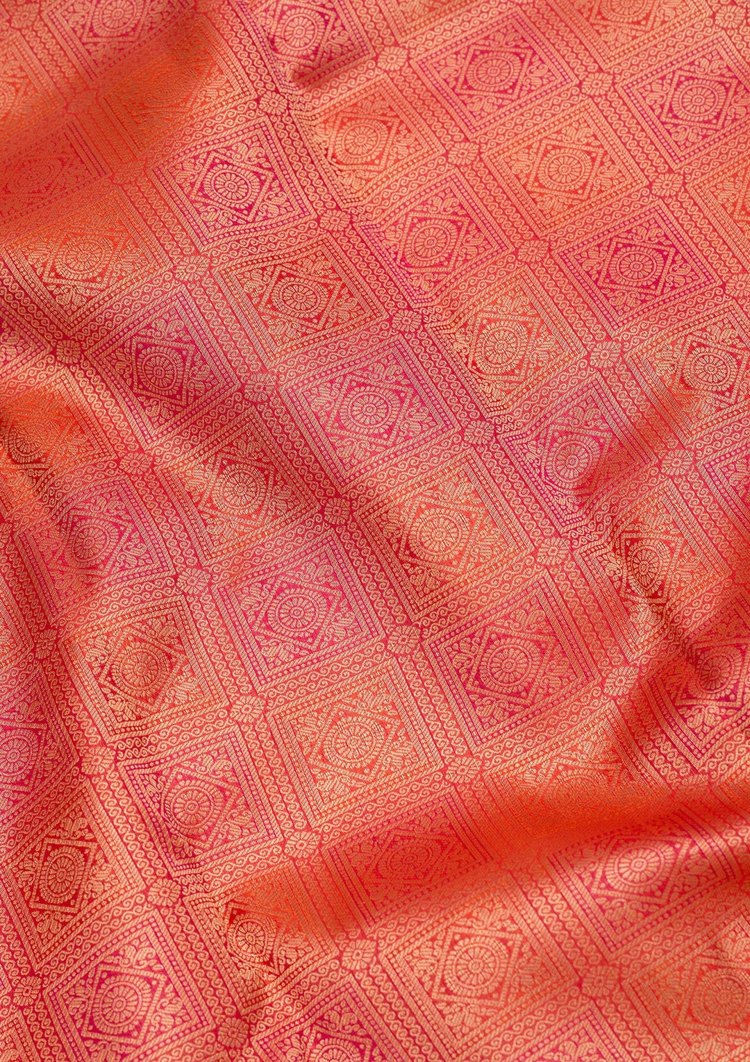Orange Zariwork Pure Silk Saree-koskii