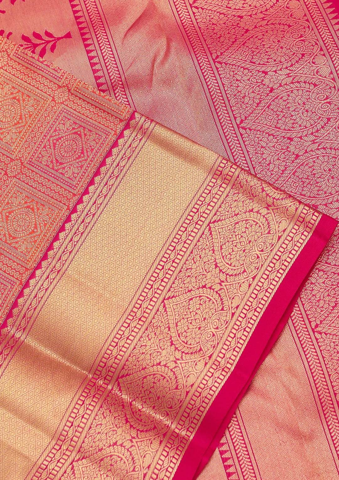 Orange Zariwork Pure Silk Saree-koskii