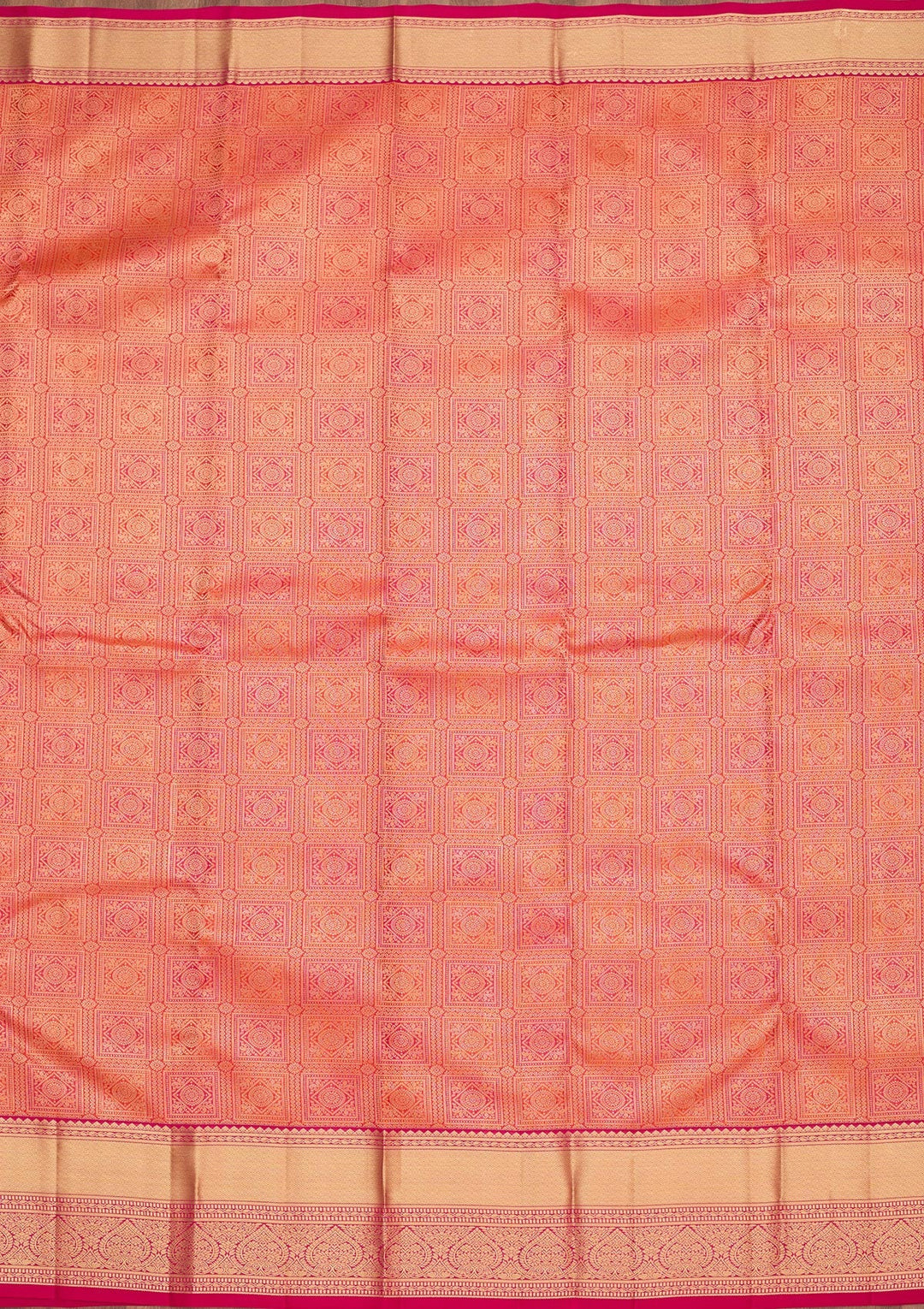 Orange Zariwork Pure Silk Saree-koskii