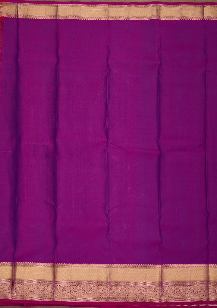 Peacock Blue Kanjivaram Pure Silk Saree