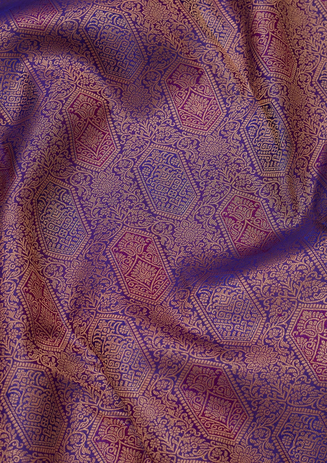 Royal Blue Zariwork Pure Silk Saree-koskii
