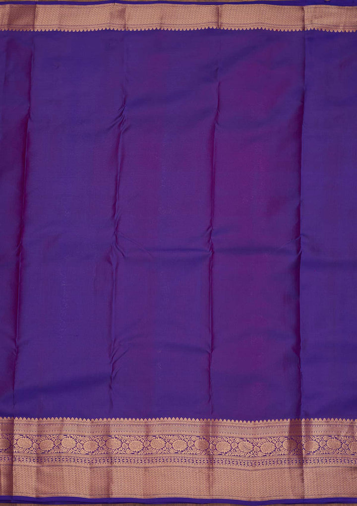 Royal Blue Zariwork Pure Silk Saree-koskii