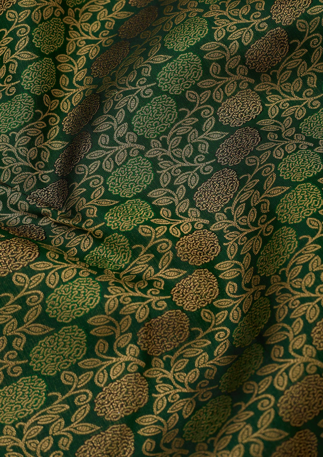 Bottle Green Kanjivaram Pure Silk Saree