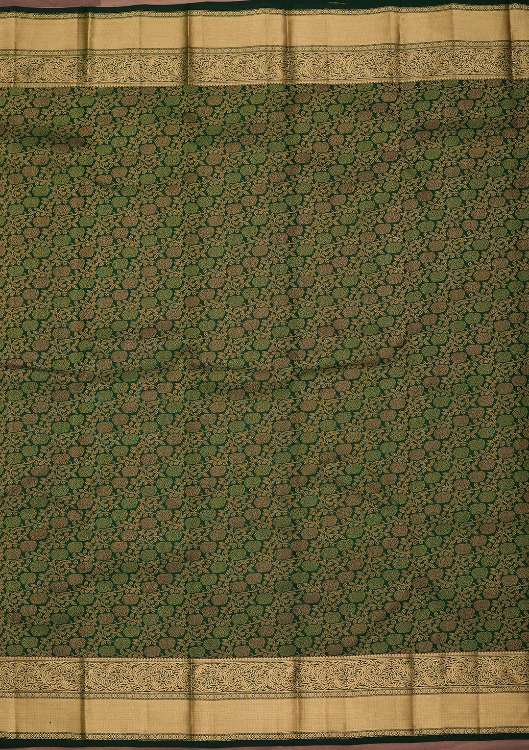 Bottle Green Kanjivaram Pure Silk Saree