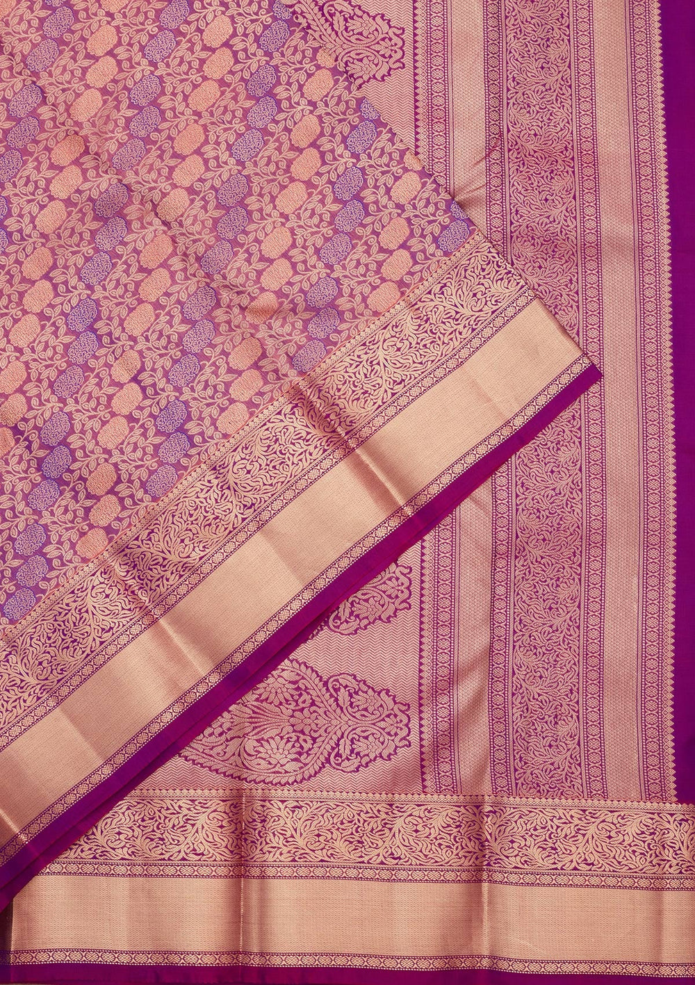 Onion Pink Zariwork Pure Silk Saree-koskii