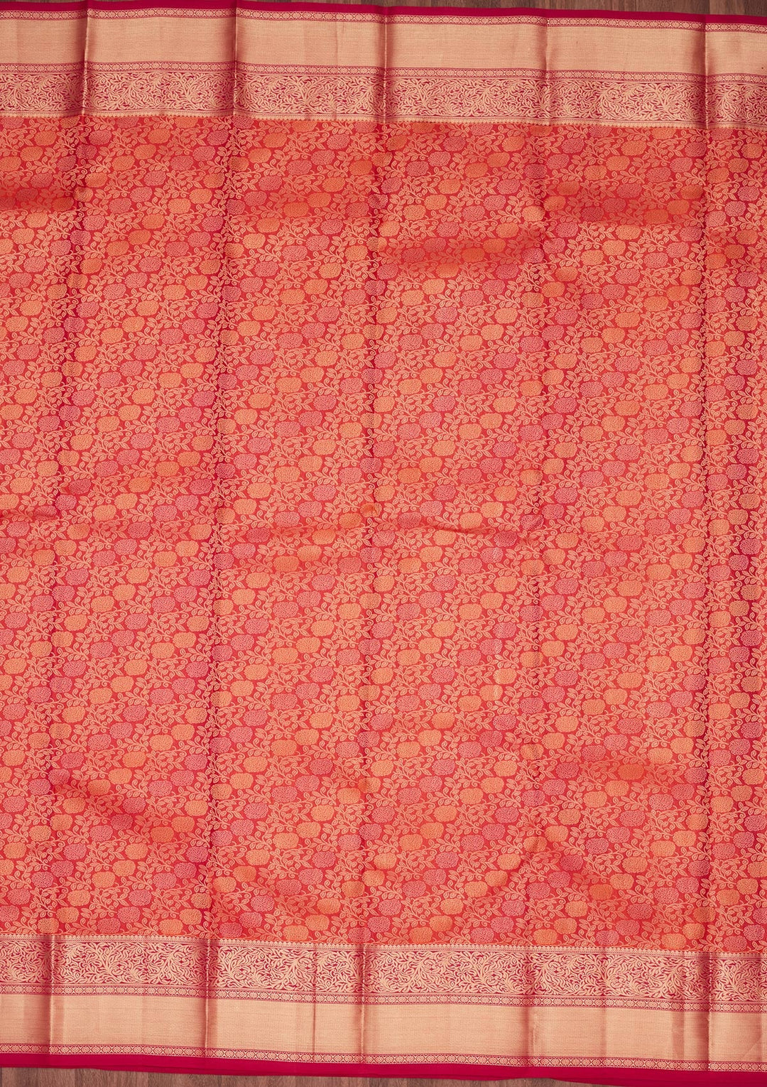 Orange Zariwork Pure Silk Saree-koskii