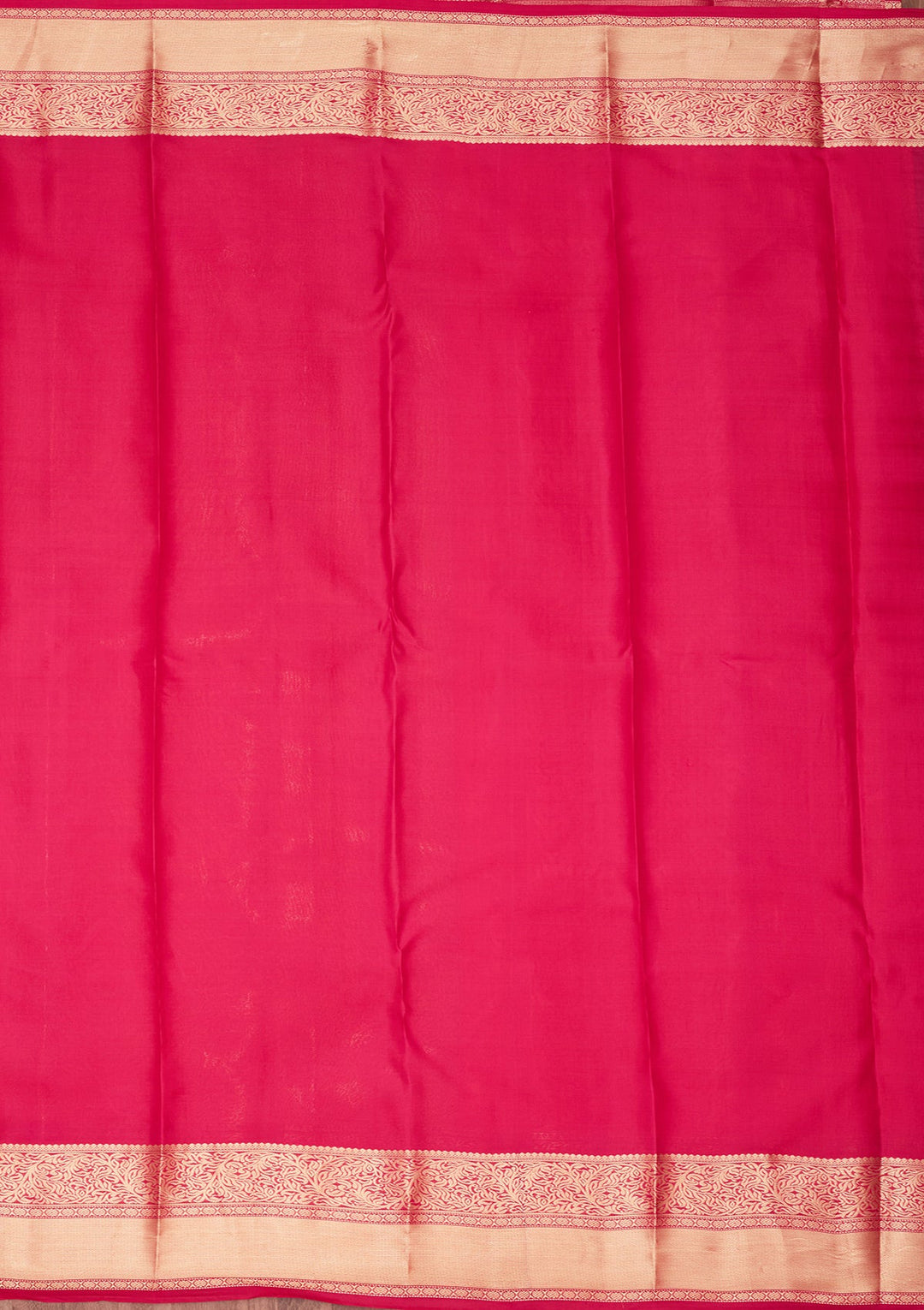 Orange Zariwork Pure Silk Saree-koskii