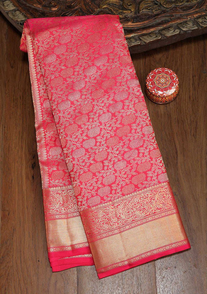 Red Zariwork Pure Silk Saree
