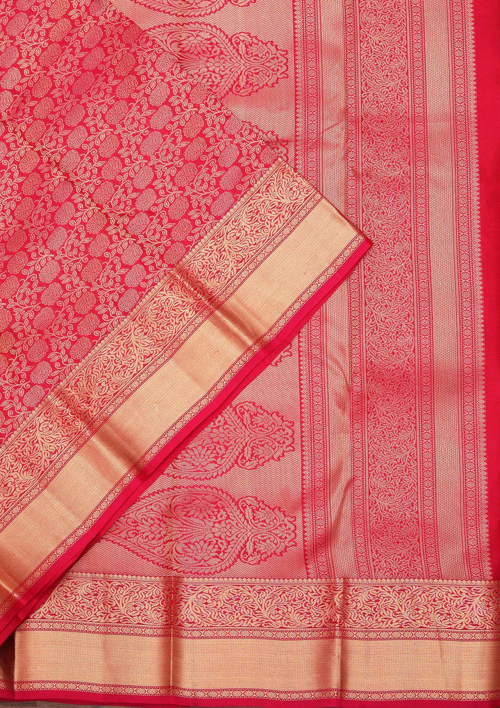 Red Zariwork Pure Silk Saree