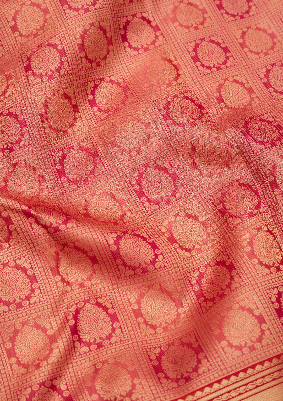 Onion Pink Zariwork Pure Silk Saree-koskii