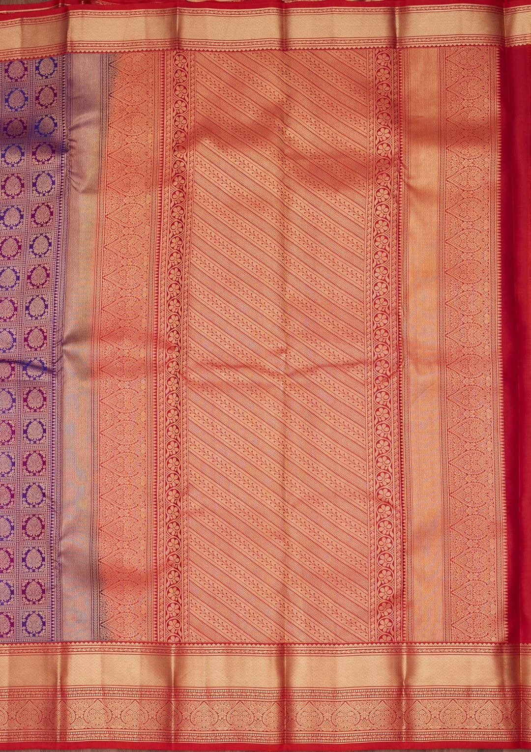 Purple Zariwork Pure Silk Saree-koskii