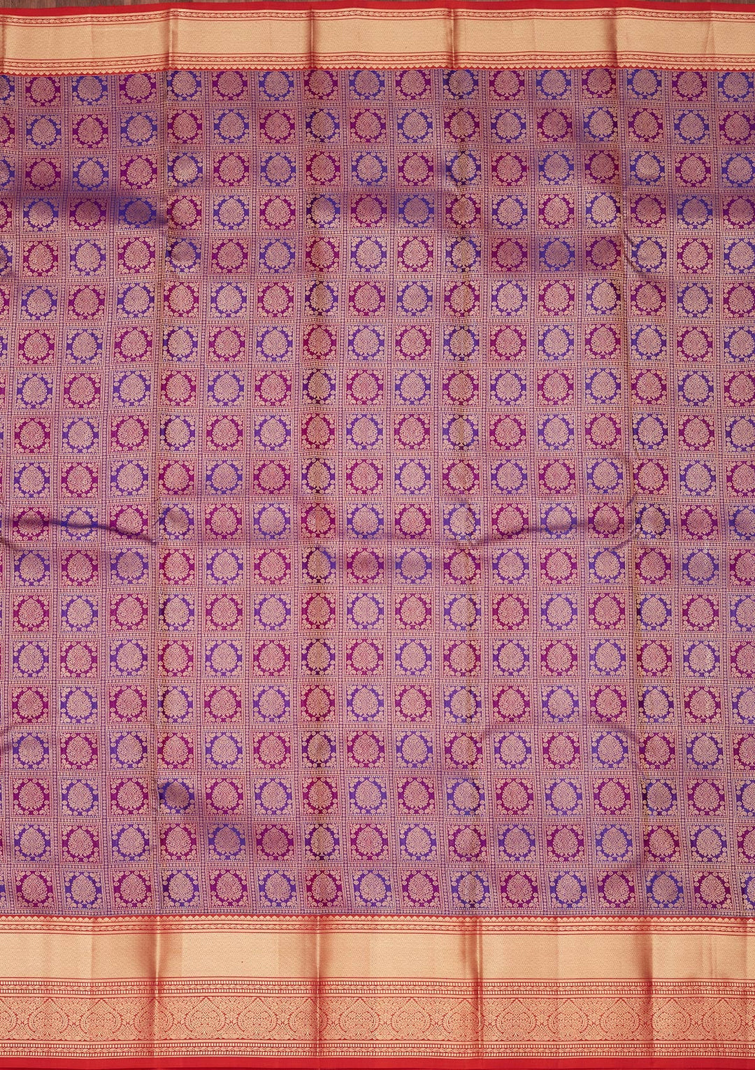 Purple Zariwork Pure Silk Saree-koskii