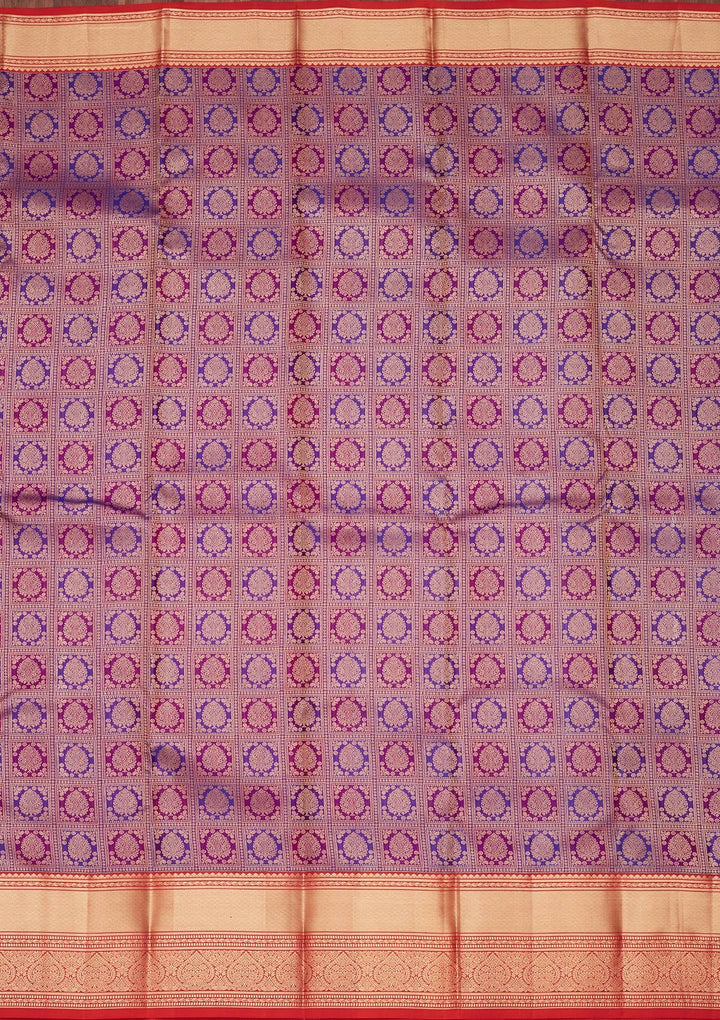 Purple Zariwork Pure Silk Saree-koskii