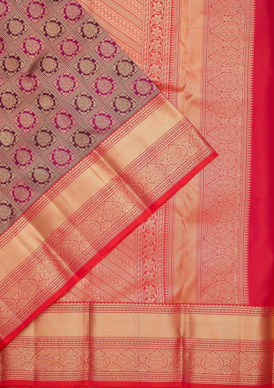 Wine Zariwork Pure Silk Saree-koskii