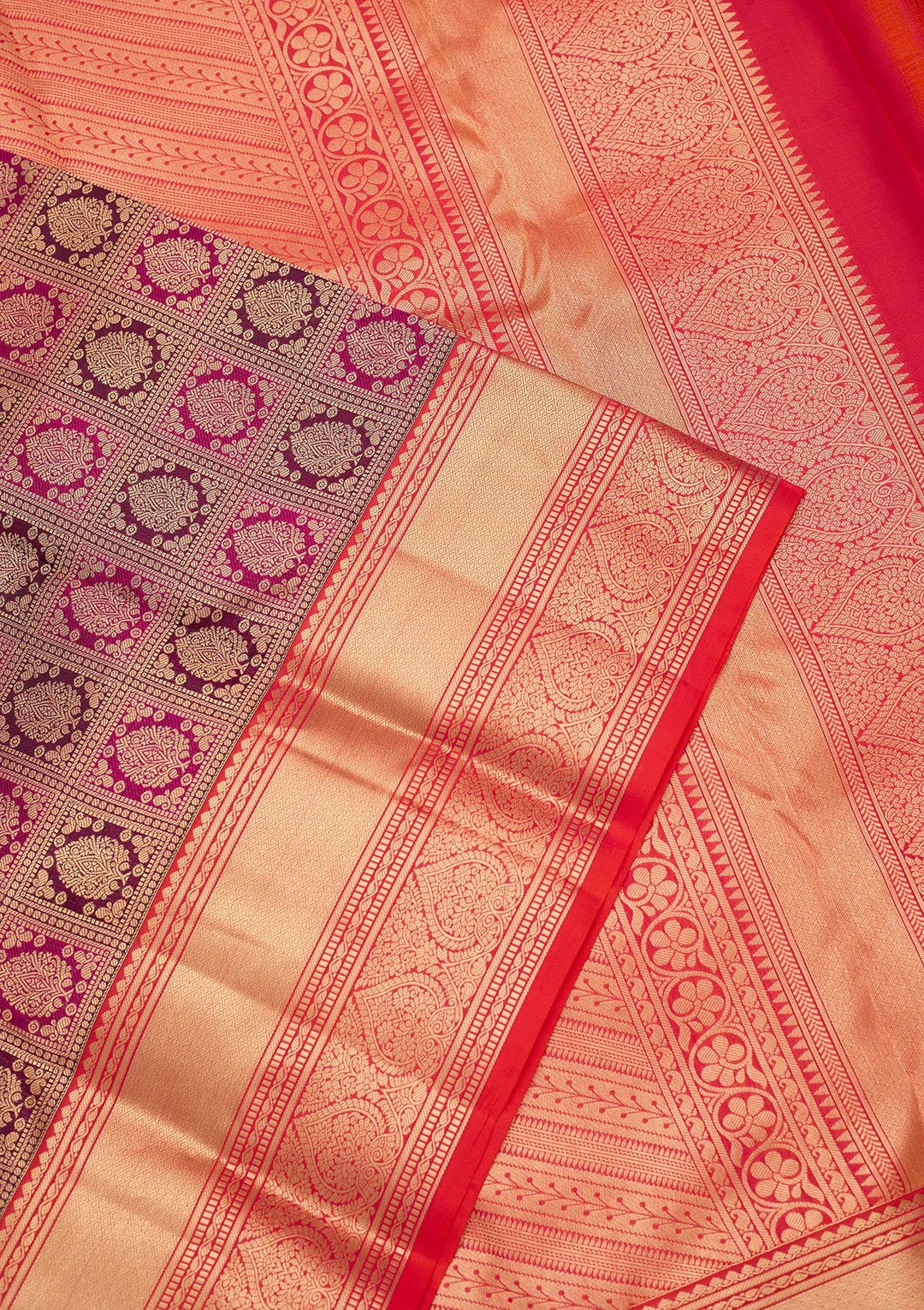 Wine Zariwork Pure Silk Saree-koskii