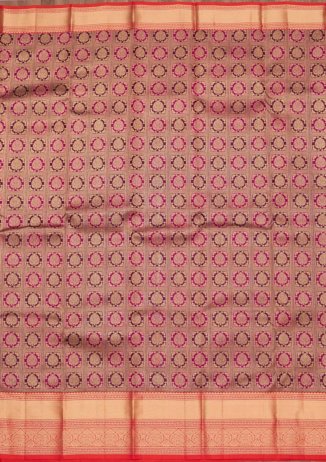 Wine Zariwork Pure Silk Saree-koskii