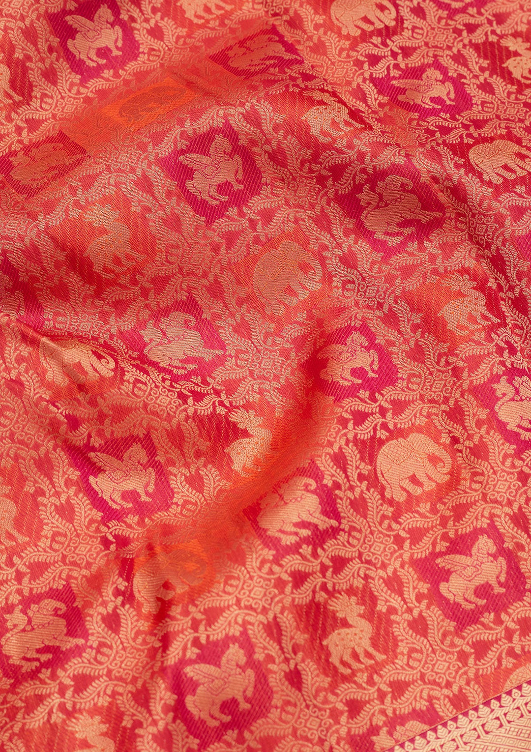 Orange Zariwork Pure Silk Silk_Saree-koskii