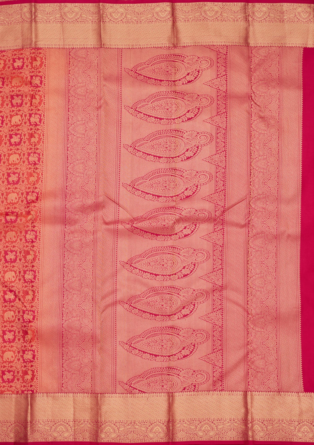 Orange Zariwork Pure Silk Silk_Saree-koskii