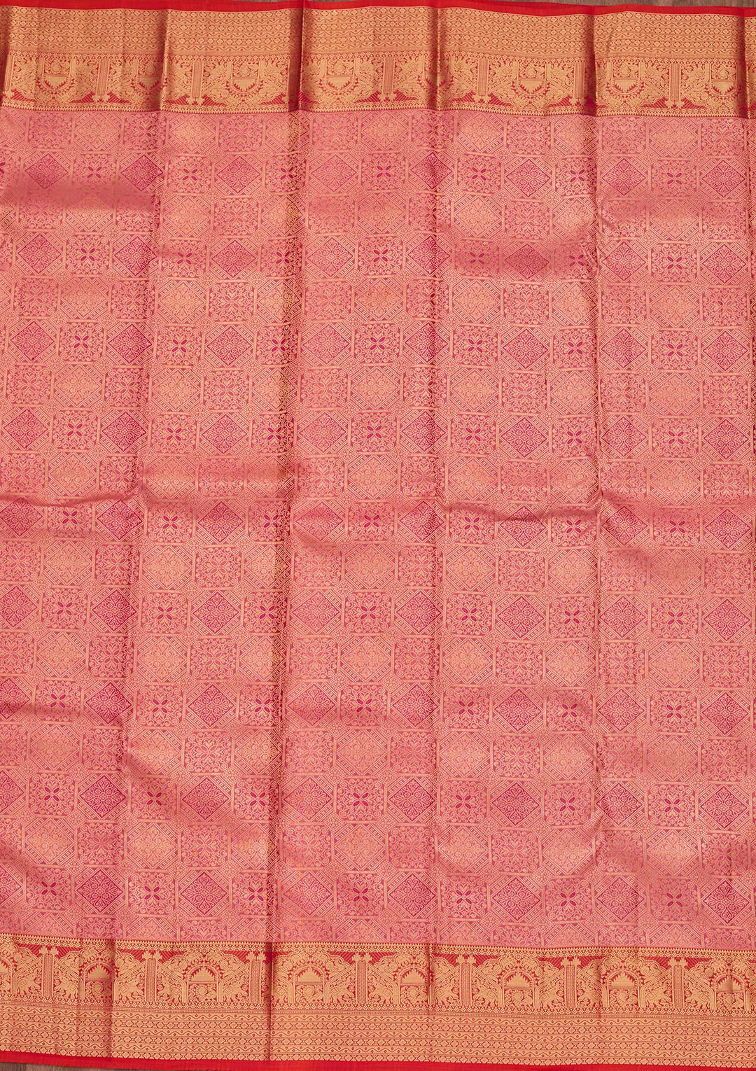 Onion Pink Zariwork Pure Silk Saree-koskii