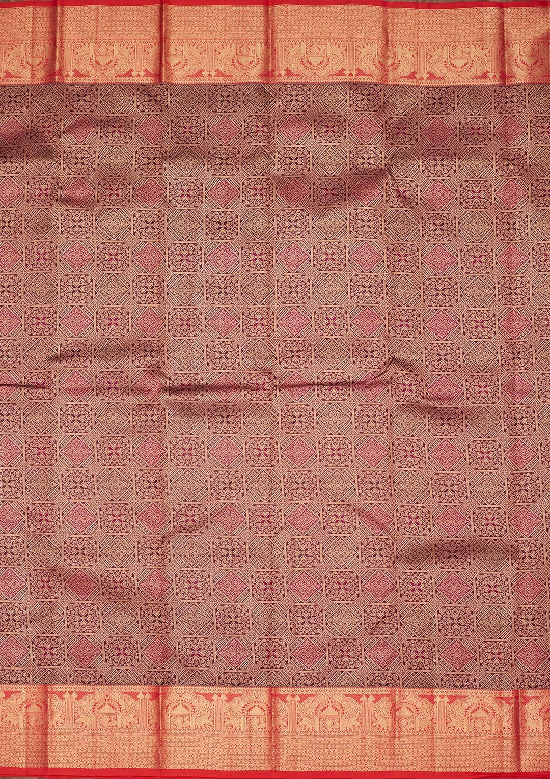 Wine Zariwork Pure Silk Saree-koskii