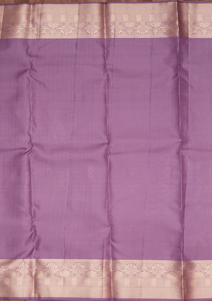 Mauve Zariwork Pure Silk Saree-koskii