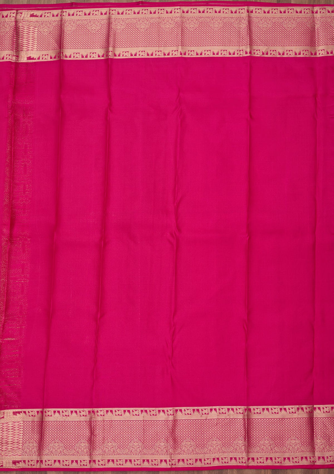 Magenta Pink Zariwork (Gold) Silk Silk_Saree