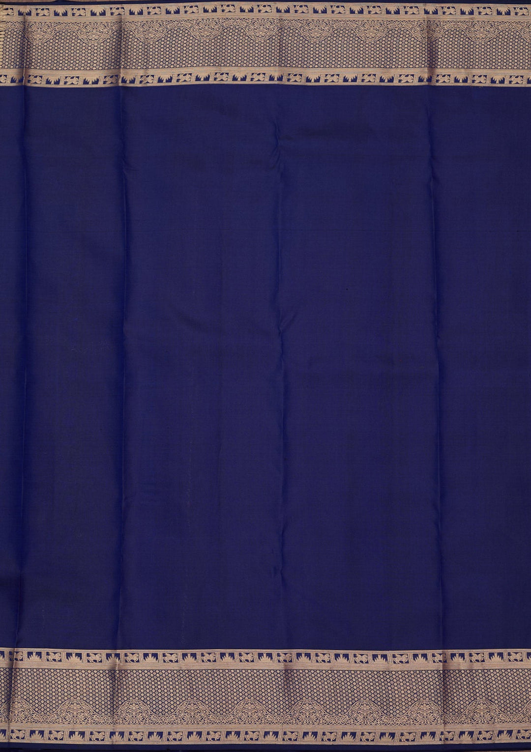 Navy Blue Zariwork (Gold) Silk Saree