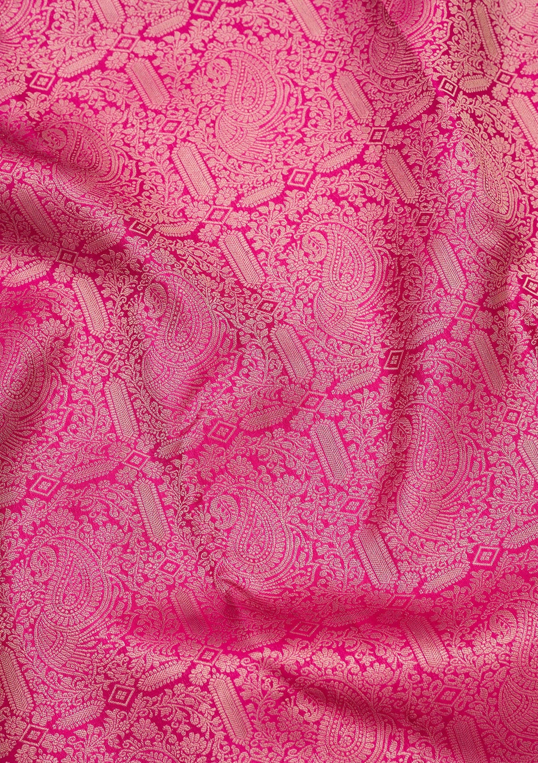 Rani Pink Zariwork Pure Silk Saree-koskii