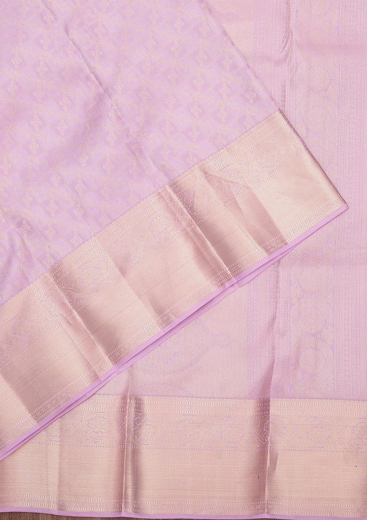 Lavender Zariwork (Gold) Silk Silk_Saree