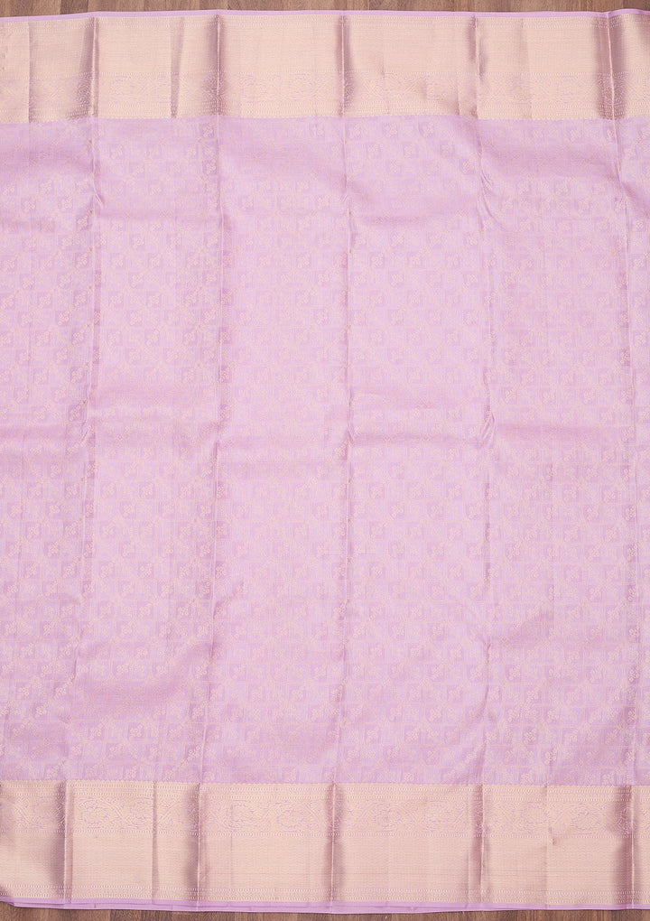 Lavender Zariwork (Gold) Silk Silk_Saree