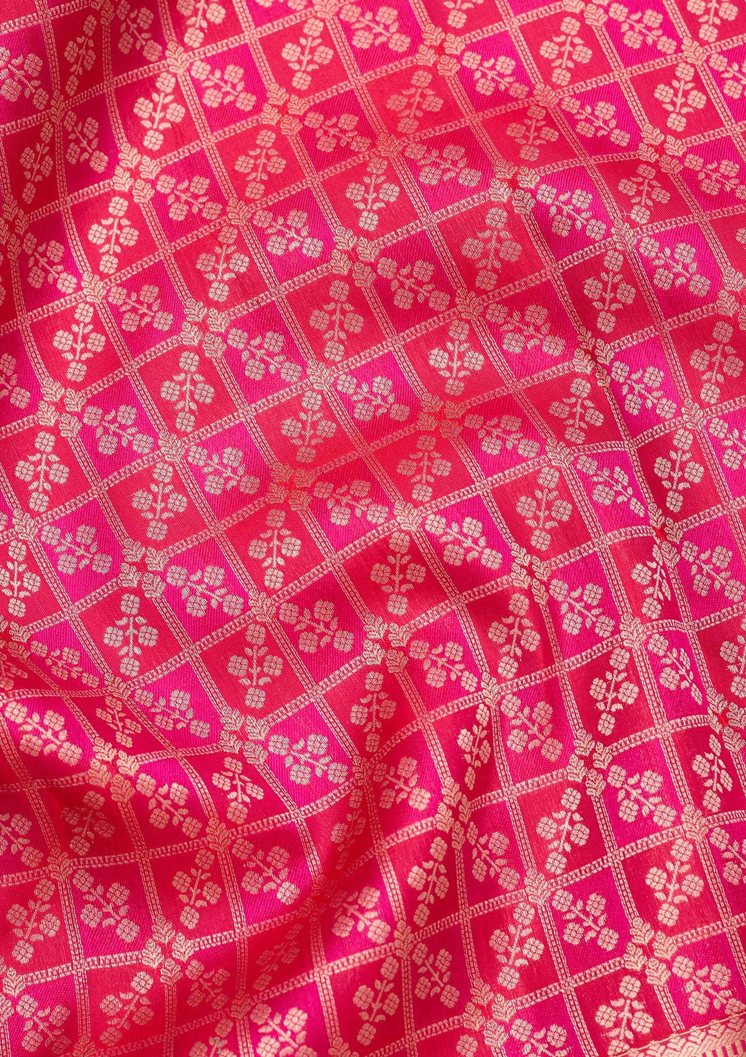 Rani Pink Zariwork Pure Silk Saree-koskii