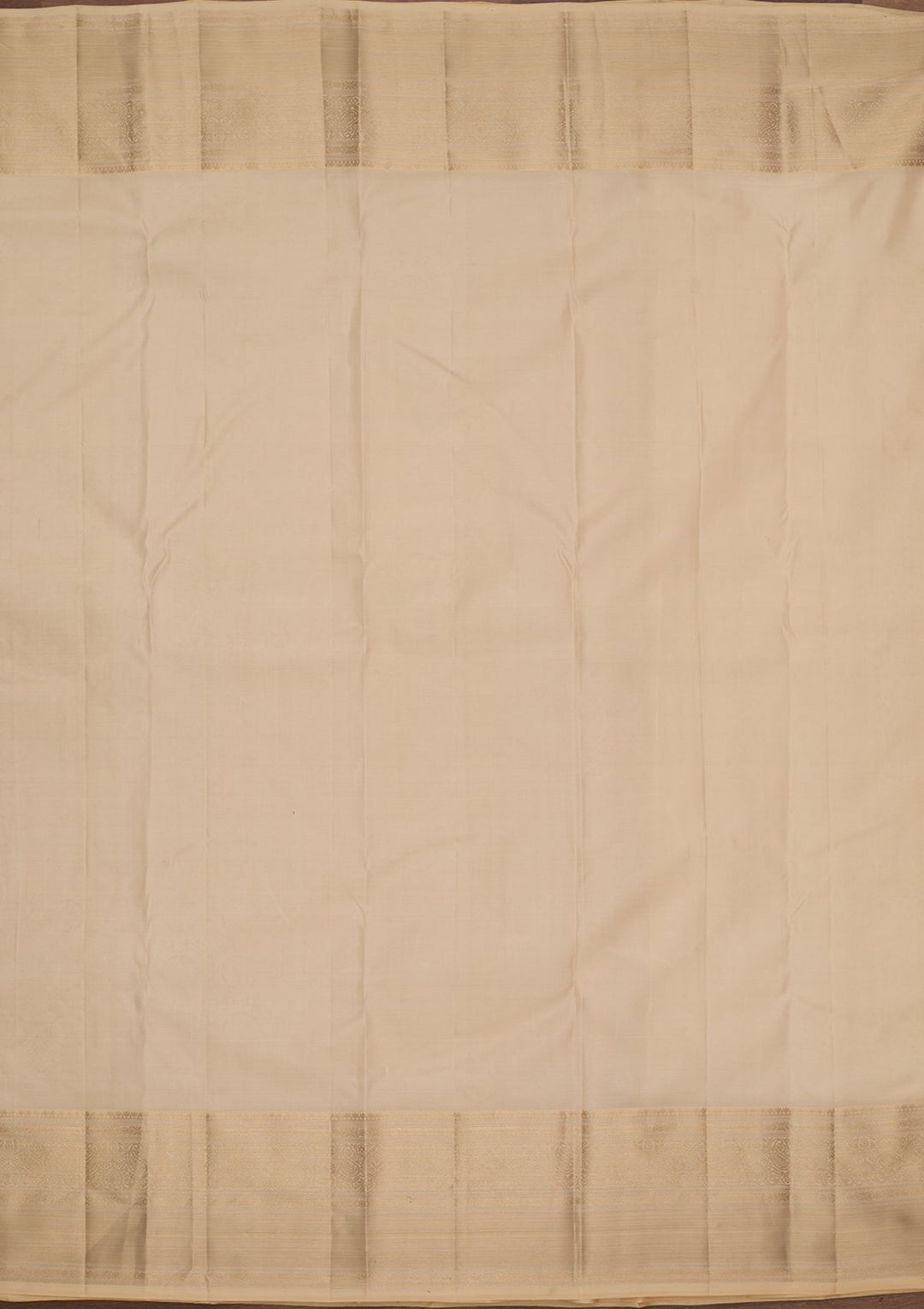Cream Kanjivaram Pure Silk Saree
