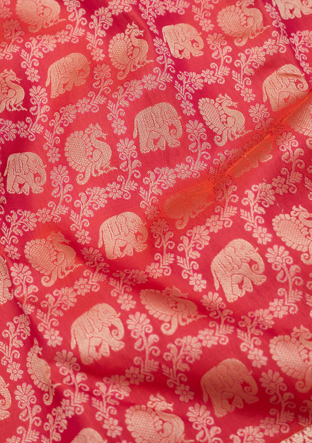 Orange Zariwork Pure Silk Saree-koskii