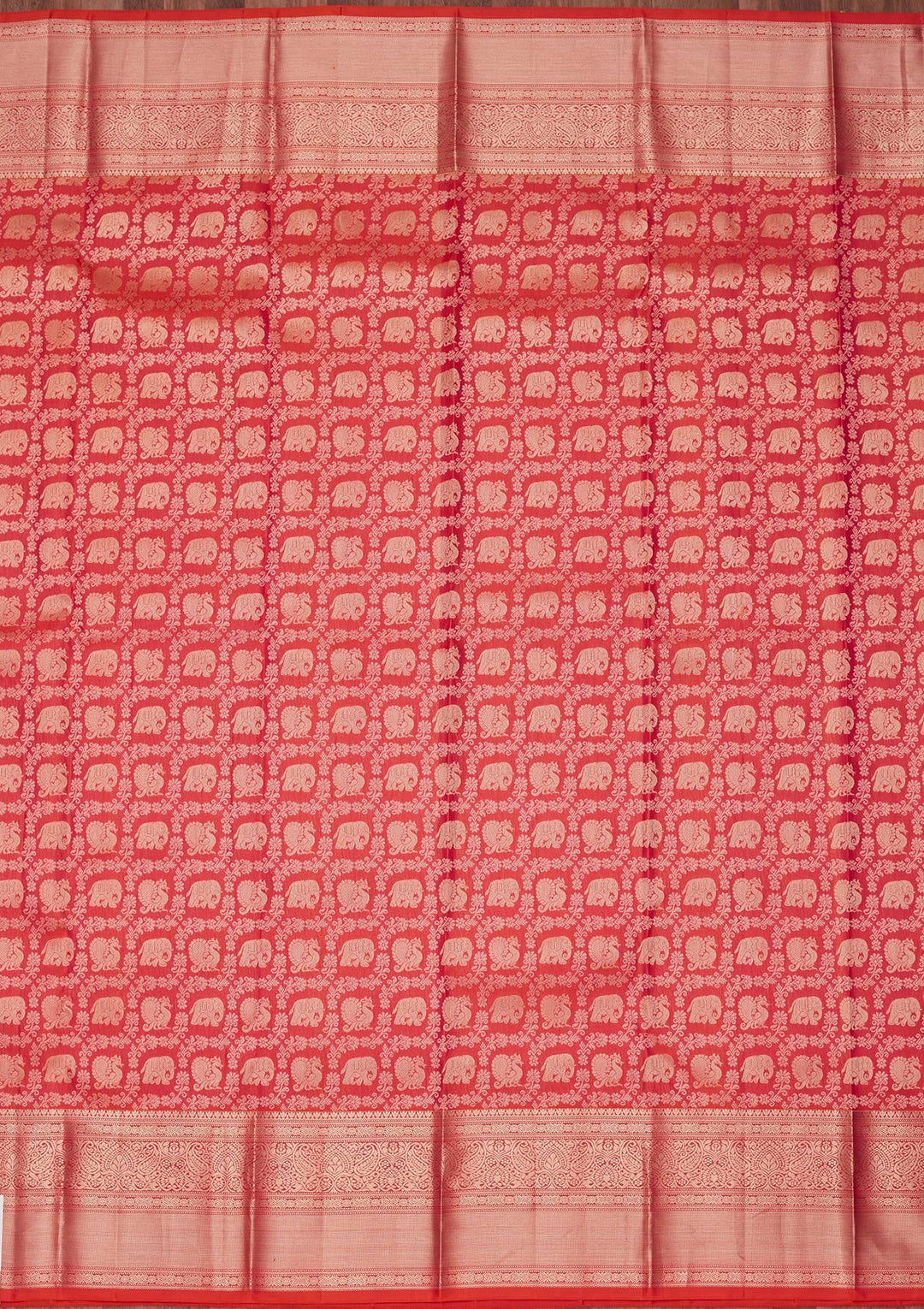 Orange Zariwork Pure Silk Saree-koskii