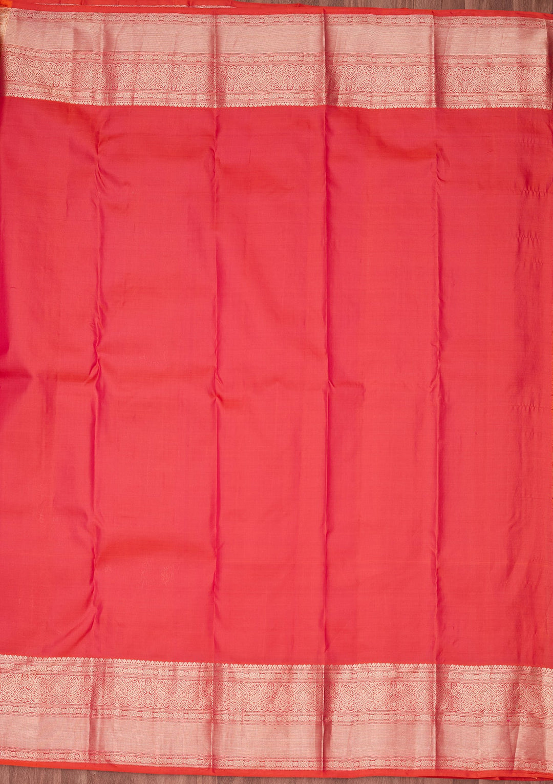 Orange Zariwork Pure Silk Saree-koskii