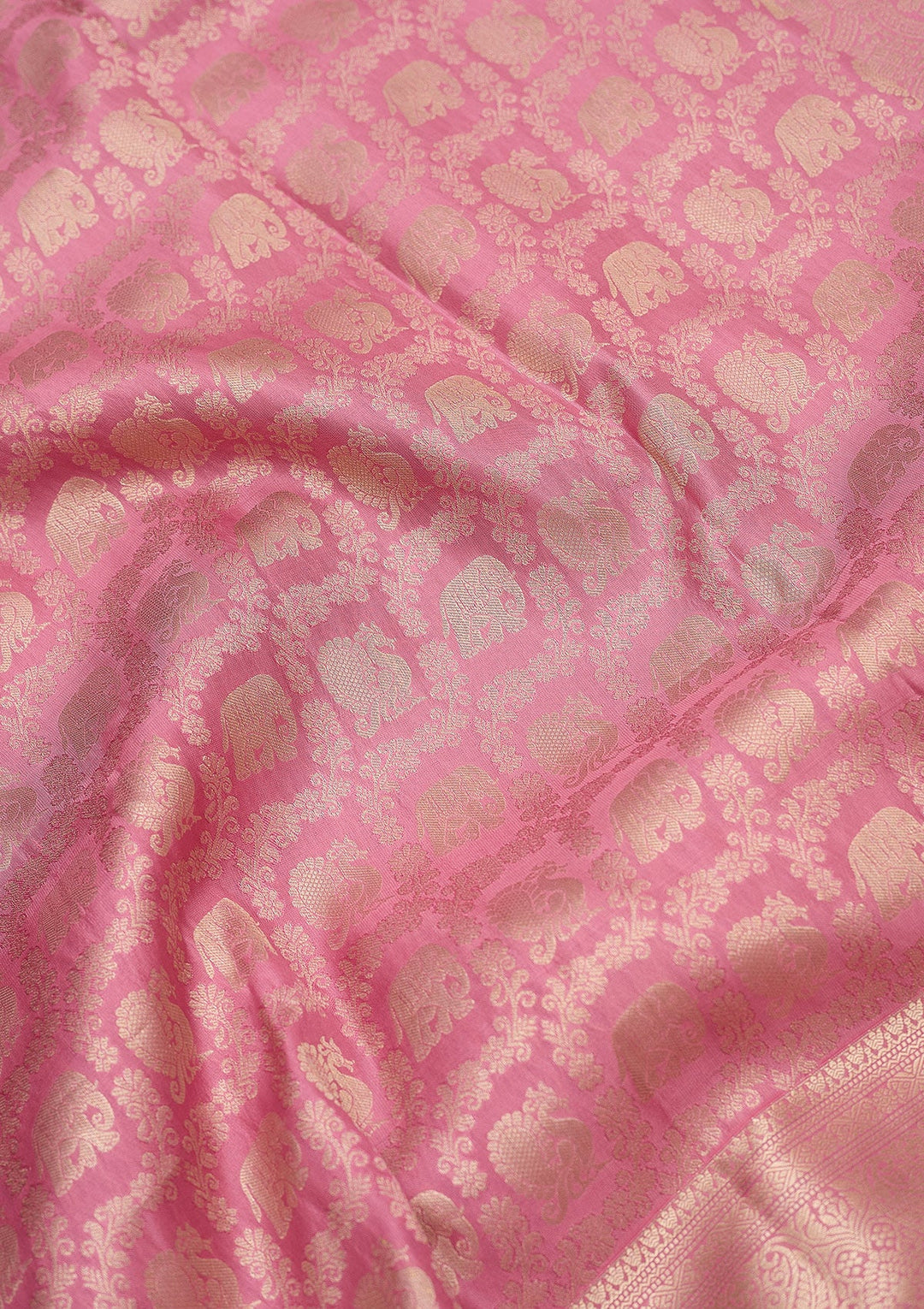 Pink Zariwork (Silver) Silk Silk_Saree