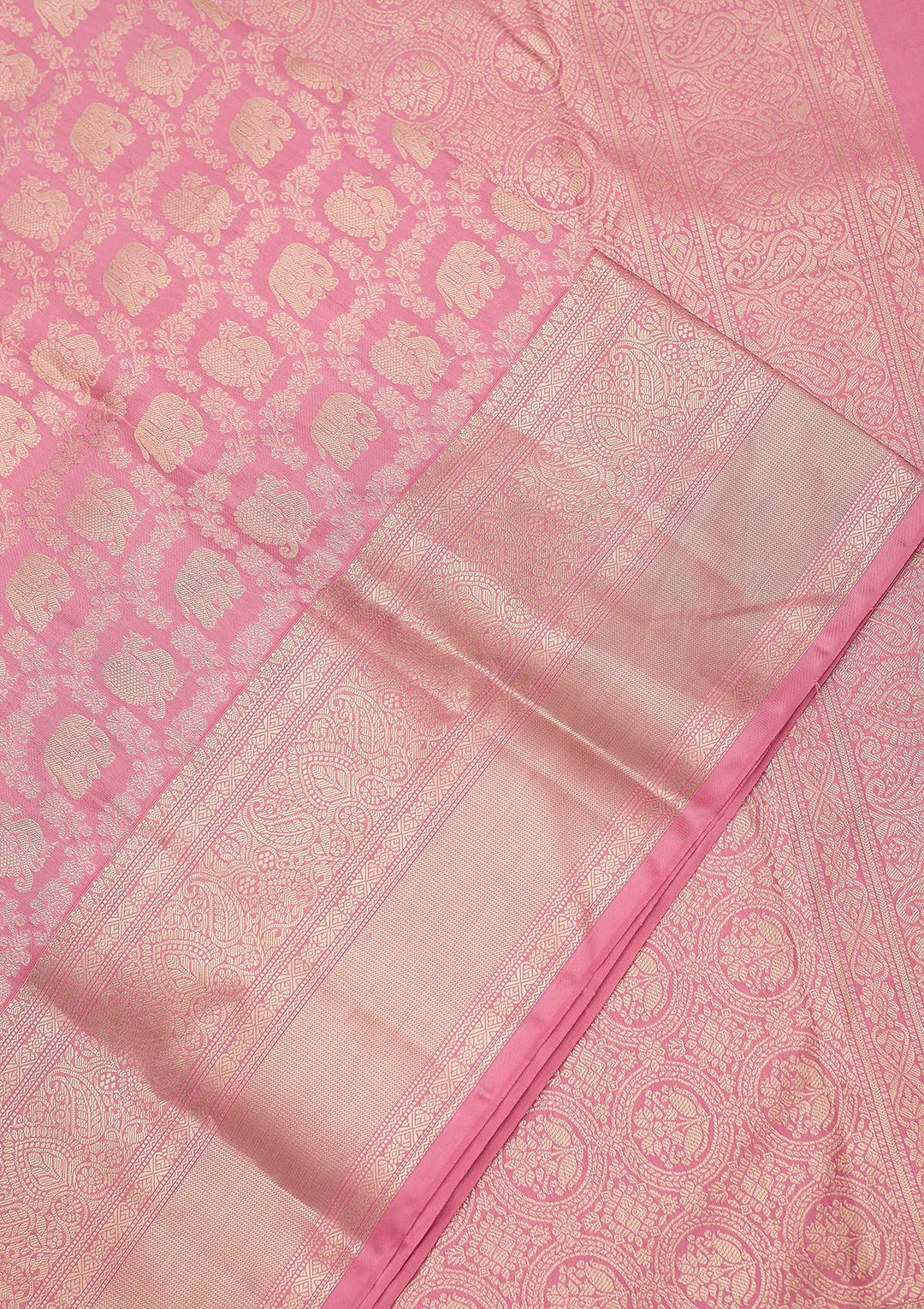 Pink Zariwork (Silver) Silk Silk_Saree