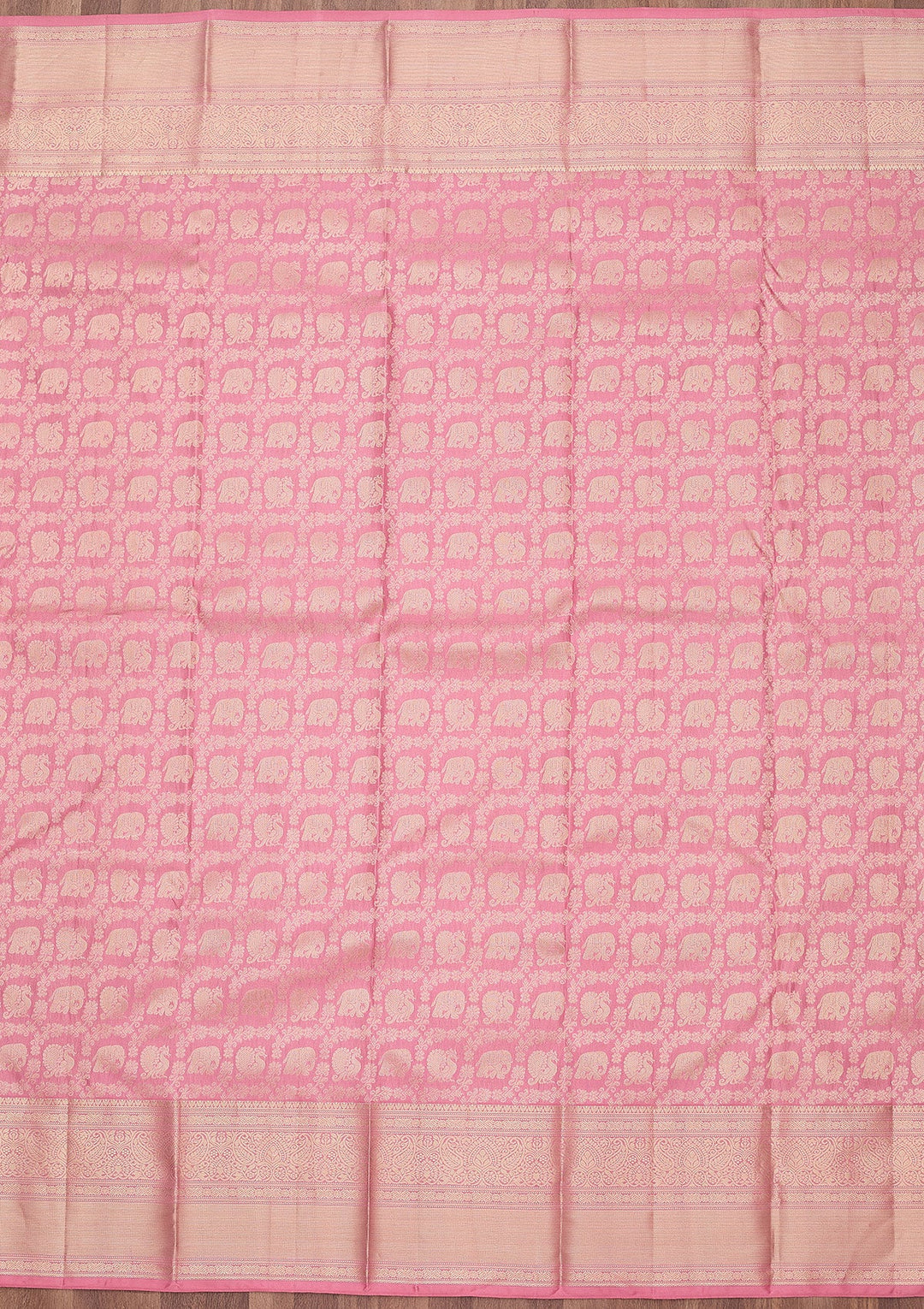 Pink Zariwork (Silver) Silk Silk_Saree