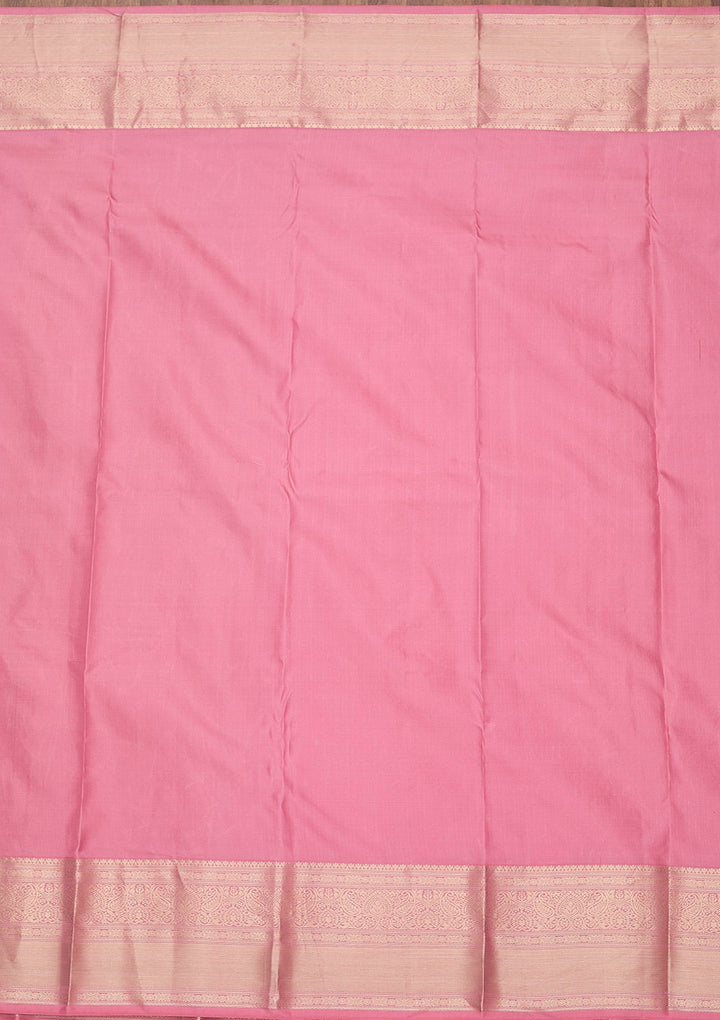 Pink Zariwork (Silver) Silk Silk_Saree
