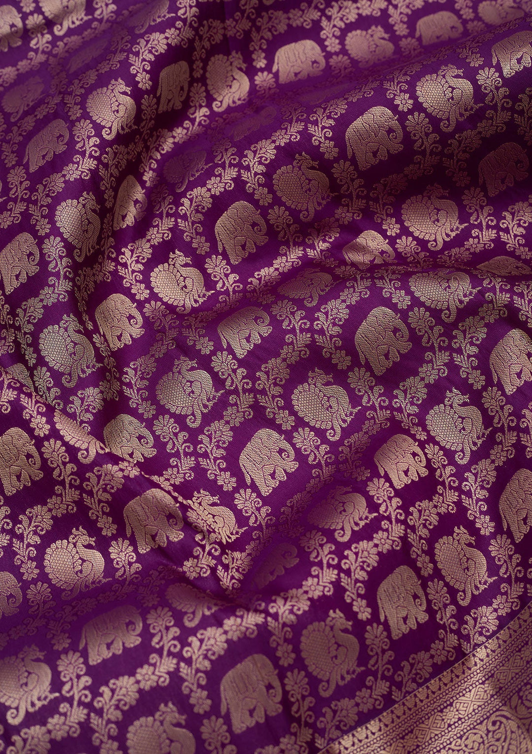 Purple Zariwork (Silver) Silk Silk_Saree