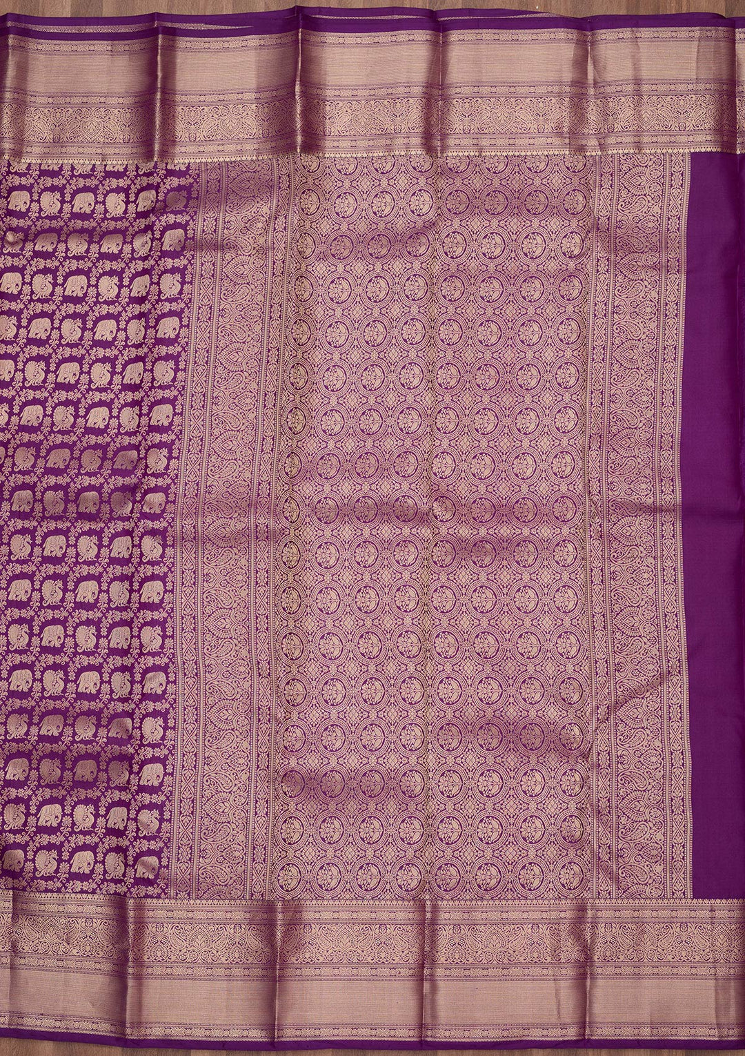 Purple Zariwork (Silver) Silk Silk_Saree