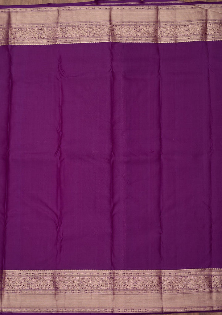 Purple Zariwork (Silver) Silk Silk_Saree