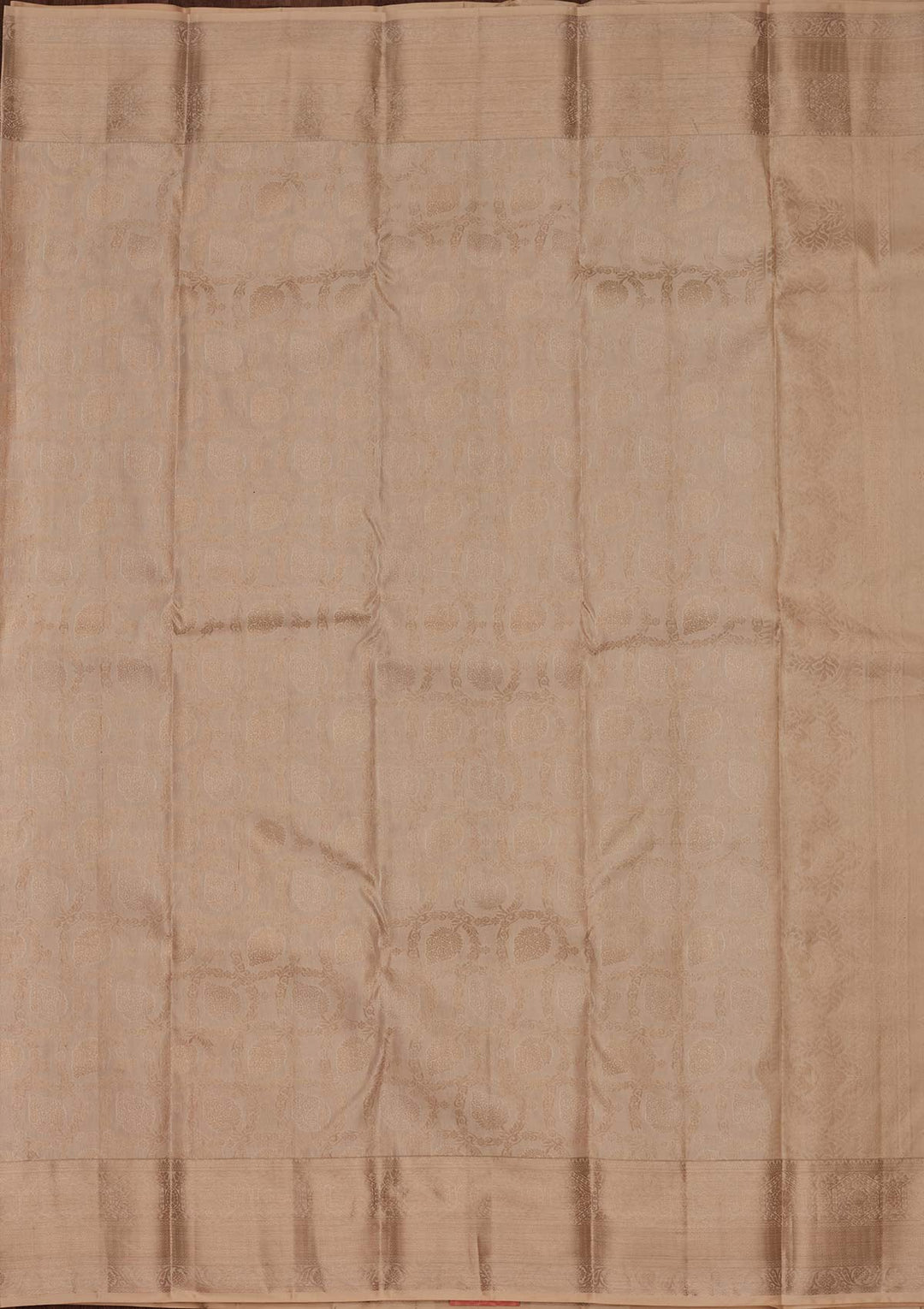 Cream Zariwork Pure Silk Saree-koskii