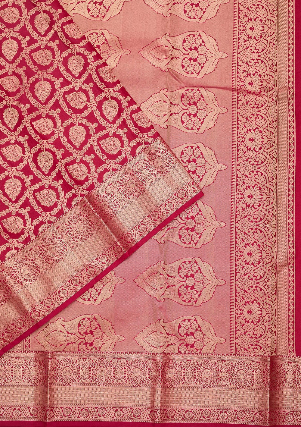 Maroon Zariwork Pure Silk Saree-koskii