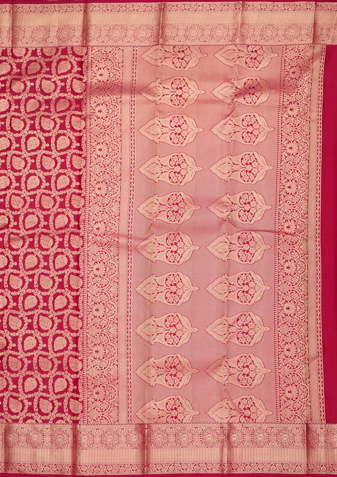 Maroon Zariwork Pure Silk Saree-koskii