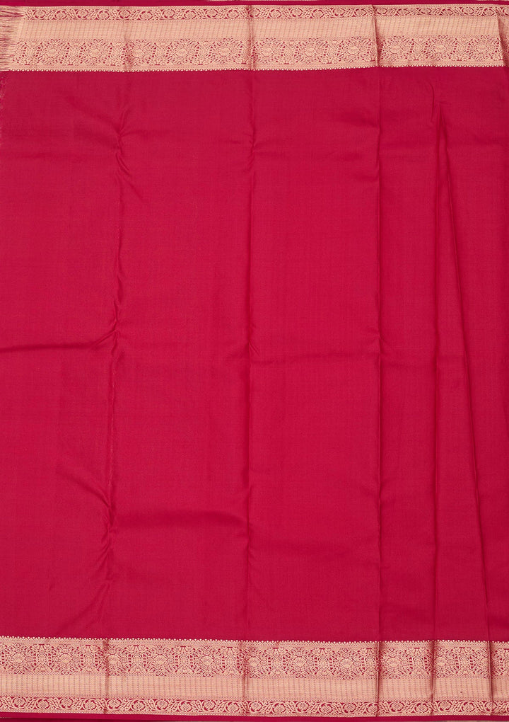 Maroon Zariwork Pure Silk Saree-koskii