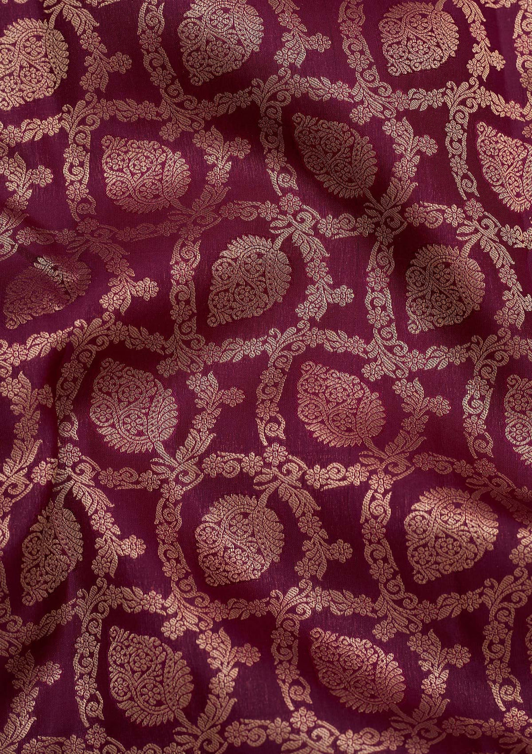 Wine Zariwork Pure Silk Saree-koskii